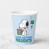 Gobelets En Papier cacahuètes | Snoopy I Love Obtenir des présentatio (Recto)