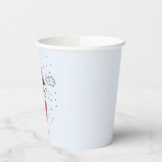 Gobelets En Papier cacahuètes | Snoopy l'As Volant à Noël (Gauche)