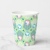 Gobelets En Papier cacahuètes | Snoopy Mint Green Deco Dreams Motif (Verso)