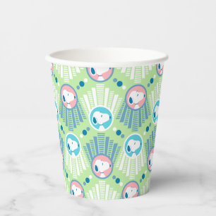 Gobelets En Papier cacahuètes   Snoopy Mint Green Deco Dreams Motif