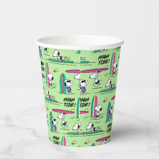 Gobelets En Papier cacahuètes | Snoopy Ocean High Tide Motif (Droite)