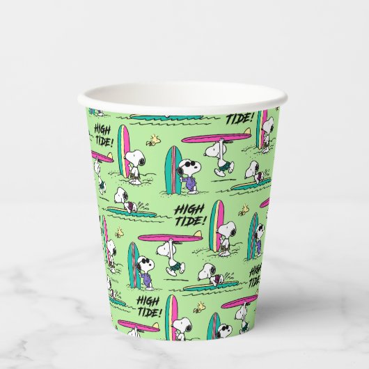 Gobelets En Papier cacahuètes | Snoopy Ocean High Tide Motif (Recto)