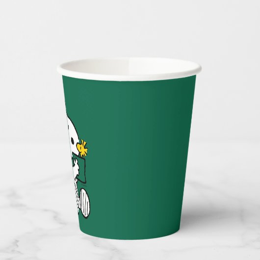 Gobelets En Papier cacahuètes | Snoopy Père Noël & Woodstock Cadeau (Gauche)