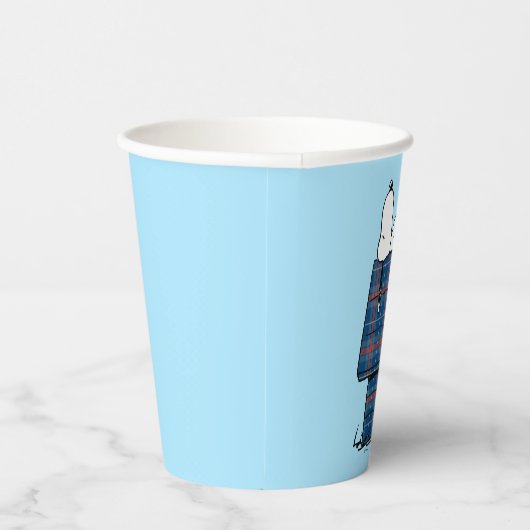 Gobelets En Papier cacahuètes | Snoopy Plaid Flannel Holiday Dog Hous (Droite)