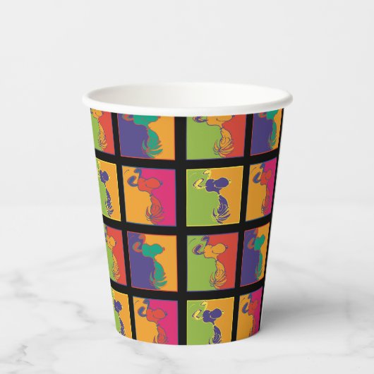 Gobelets En Papier cacahuètes | Snoopy Pop Art Moderne (Verso)