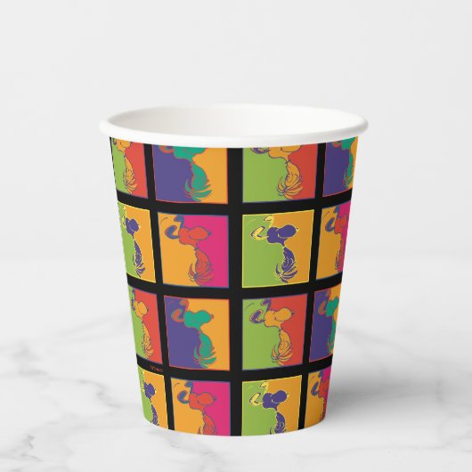 Gobelets En Papier cacahuètes | Snoopy Pop Art Moderne (Recto)
