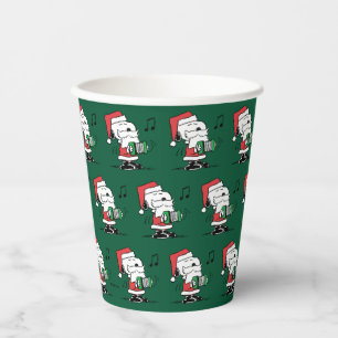 Gobelets En Papier cacahuètes Snoopy Santa Claus Accordian