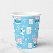 Gobelets En Papier cacahuètes | Snoopy Snow Day Motif (Recto)