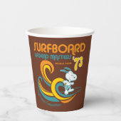 Gobelets En Papier cacahuètes | Snoopy Surboard Longboard Competition (Recto)