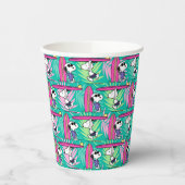 Gobelets En Papier cacahuètes | Snoopy Turquoise Surf Motif (Gauche)