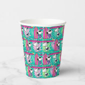 Gobelets En Papier cacahuètes | Snoopy Turquoise Surf Motif (Droite)