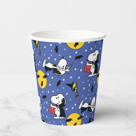Gobelets En Papier cacahuètes | Snoopy Vampire Motif (Recto)