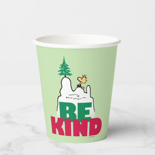 Gobelets En Papier cacahuètes | Snoopy & Woodstock Be Kind (Recto)