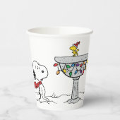 Gobelets En Papier cacahuètes | Snoopy & Woodstock Froid Birdbath (Gauche)