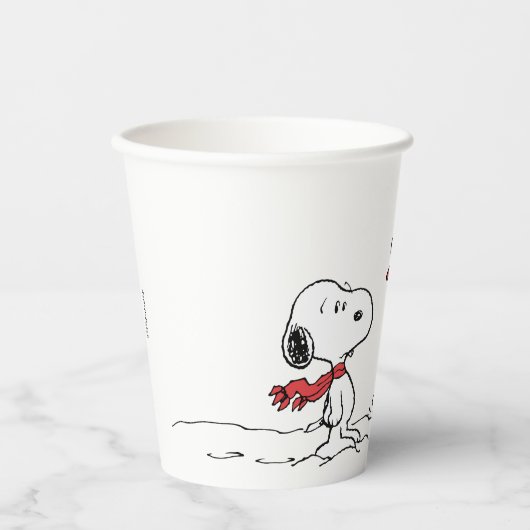 Gobelets En Papier cacahuètes | Snoopy & Woodstock Froid Birdbath (Recto)