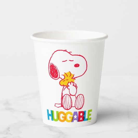 Gobelets En Papier cacahuètes | Snoopy & Woodstock Huggable (Verso)