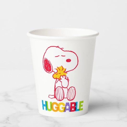 Gobelets En Papier cacahuètes | Snoopy & Woodstock Huggable (Recto)