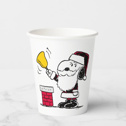 Gobelets En Papier cacahuètes | Snoopy & Woodstock Père Noël Bell Rin (Recto)