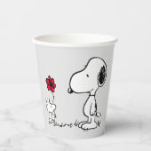 Gobelets En Papier cacahuètes | Snoopy & Woodstock Rouge & Noir (Recto)