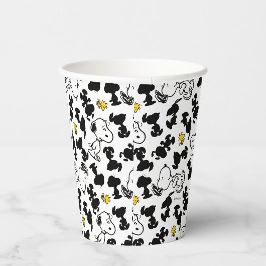 Gobelets En Papier cacahuètes | Snoopy & Woodstock Shadow Motif (Droite)
