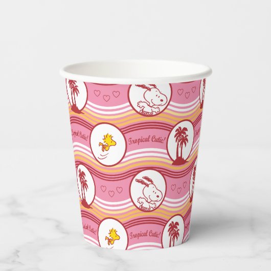 Gobelets En Papier cacahuètes | Snoopy & Woodstock Tropical Cutie (Verso)