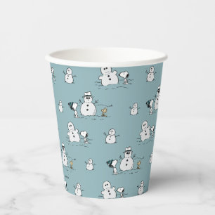 Gobelets En Papier cacahuètes   Snoopy & Woodstock Winter Break Motif
