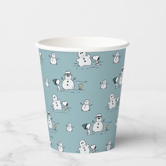 Gobelets En Papier cacahuètes | Snoopy & Woodstock Winter Break Motif (Recto)