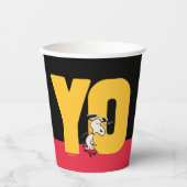 Gobelets En Papier cacahuètes | Snoopy YO Skateboard (Recto)