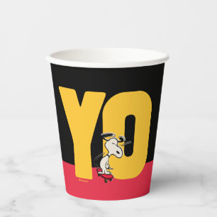 Gobelets En Papier cacahuètes Snoopy YO Skateboard