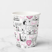 Gobelets En Papier cacahuètes | Valentine Heart Love Motif (Verso)