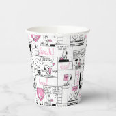 Gobelets En Papier cacahuètes | Valentine Heart Love Motif (Gauche)