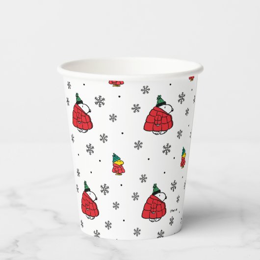 Gobelets En Papier cacahuètes | Veste Snoopy Red Puffer (Verso)