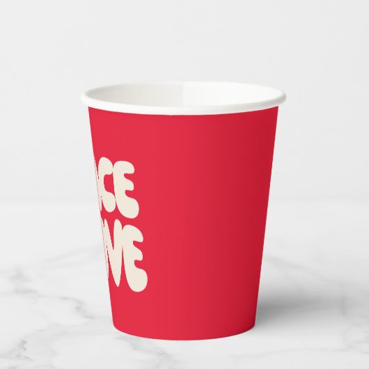 Gobelets En Papier cacahuètes | Woodstock Peace & Love (Gauche)