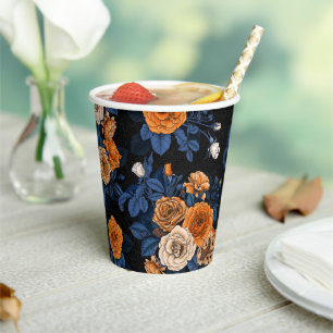 Gobelets En Papier Caché en rose, orange et bleu
