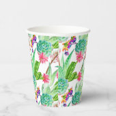 Gobelets En Papier Cactus aquarelle brillante et Motif succulent (Droite)