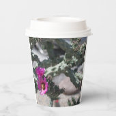 Gobelets En Papier Cactus Challa en fleurs (Verso)
