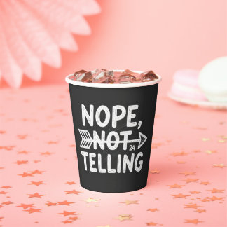 Gobelets En Papier Cadeau d'anniversaire humoristique - Non, pas de d