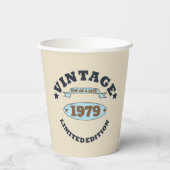 Gobelets En Papier Cadeau personnalisé vintage 45e anniversaire (Verso)