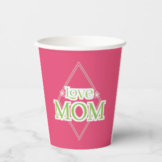 Gobelets En Papier Cadeaux d'amour pour maman