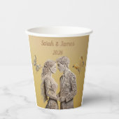 Gobelets En Papier Cadeaux de mariage pour mariée et chambre (Recto)