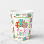 Gobelets En Papier Cadeaux de Noël fantasques (Recto)