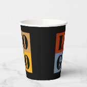 Gobelets En Papier Cadeaux personnalisés modernes Noir Simple (Gauche)