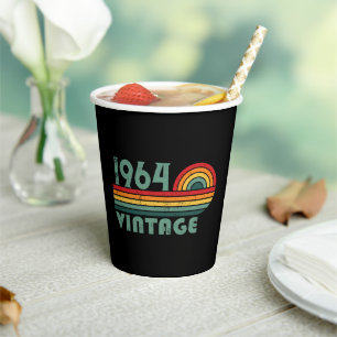 Gobelets En Papier Cadeaux personnalisés soixante vintages 60e annive