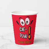 Gobelets En Papier caf pow drôle de mug (Recto)
