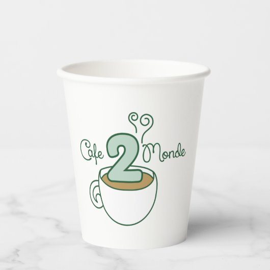 Gobelets En Papier Café 2 Monde Coffee Cup (Recto)
