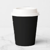 Gobelets En Papier Café à deux tons en carton à main de cacao chaud (Verso)