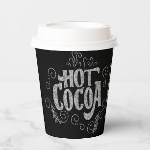 Gobelets En Papier Café à deux tons en carton à main de cacao chaud