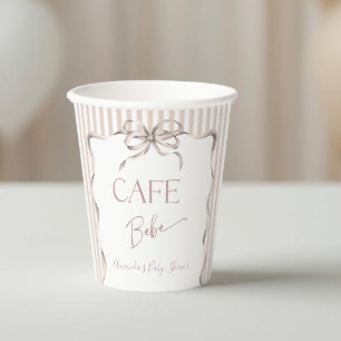 Gobelets En Papier Cafe Bebe Coffee Vintage Décoration Baby Shower
