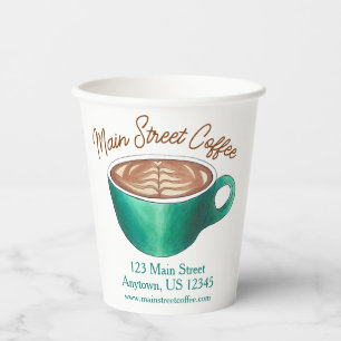 Gobelets En Papier Café Café Maison Café Café Maison Blanche Cuite La