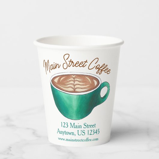 Gobelets En Papier Café Café Maison Café Café Maison Blanche Cuite La (Recto)